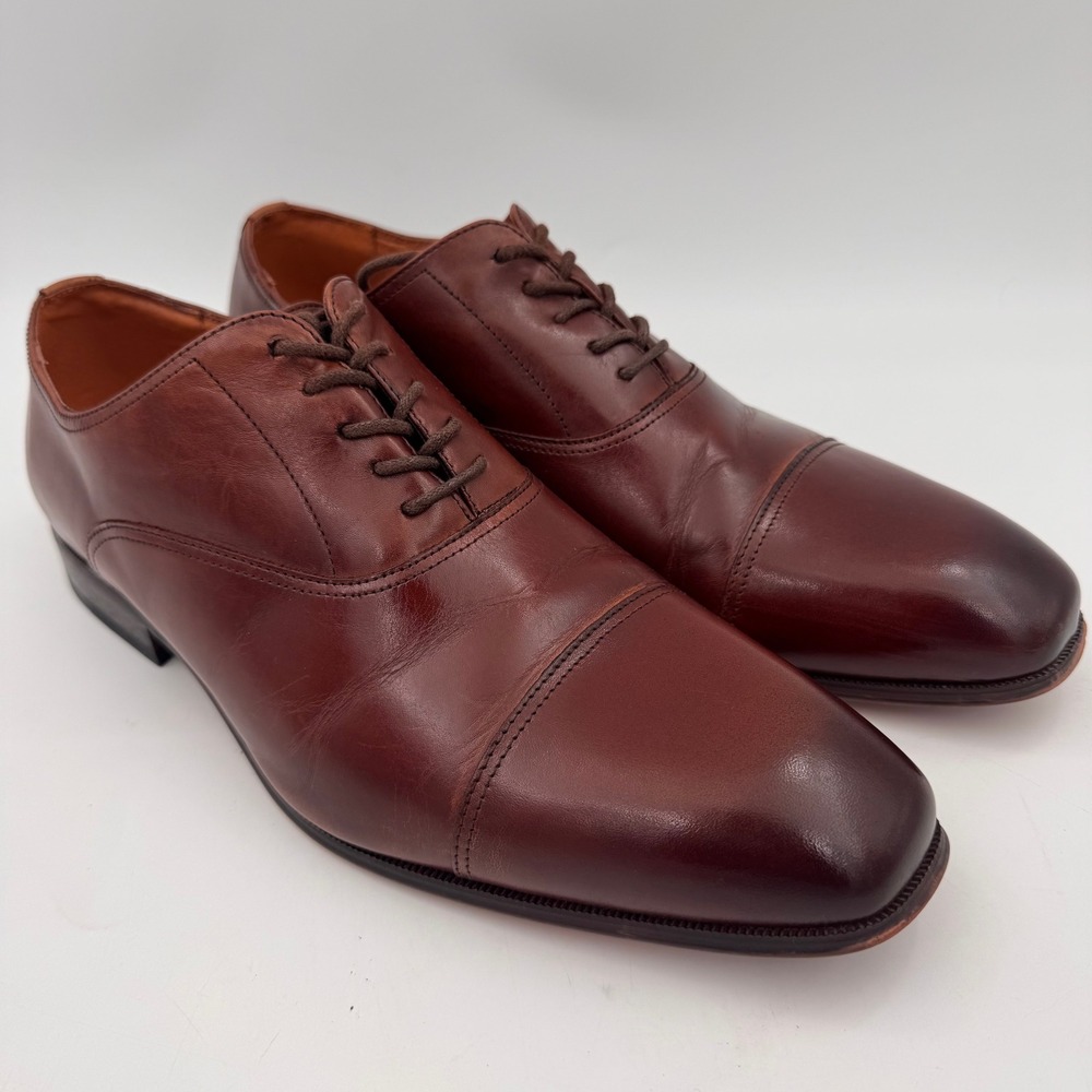 Florsheim Corbetta Cap Toe Cognac Brown Leather Oxford Dress Shoes Men's 10 3E